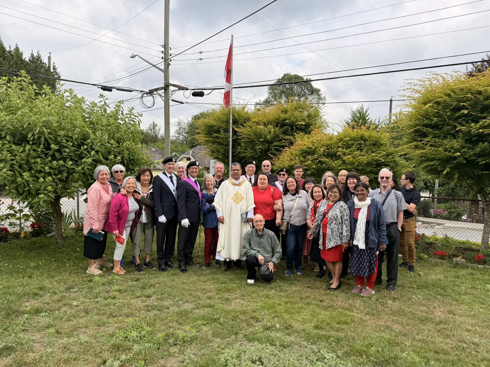 Canada Day flag raising at St. Joseph Parish