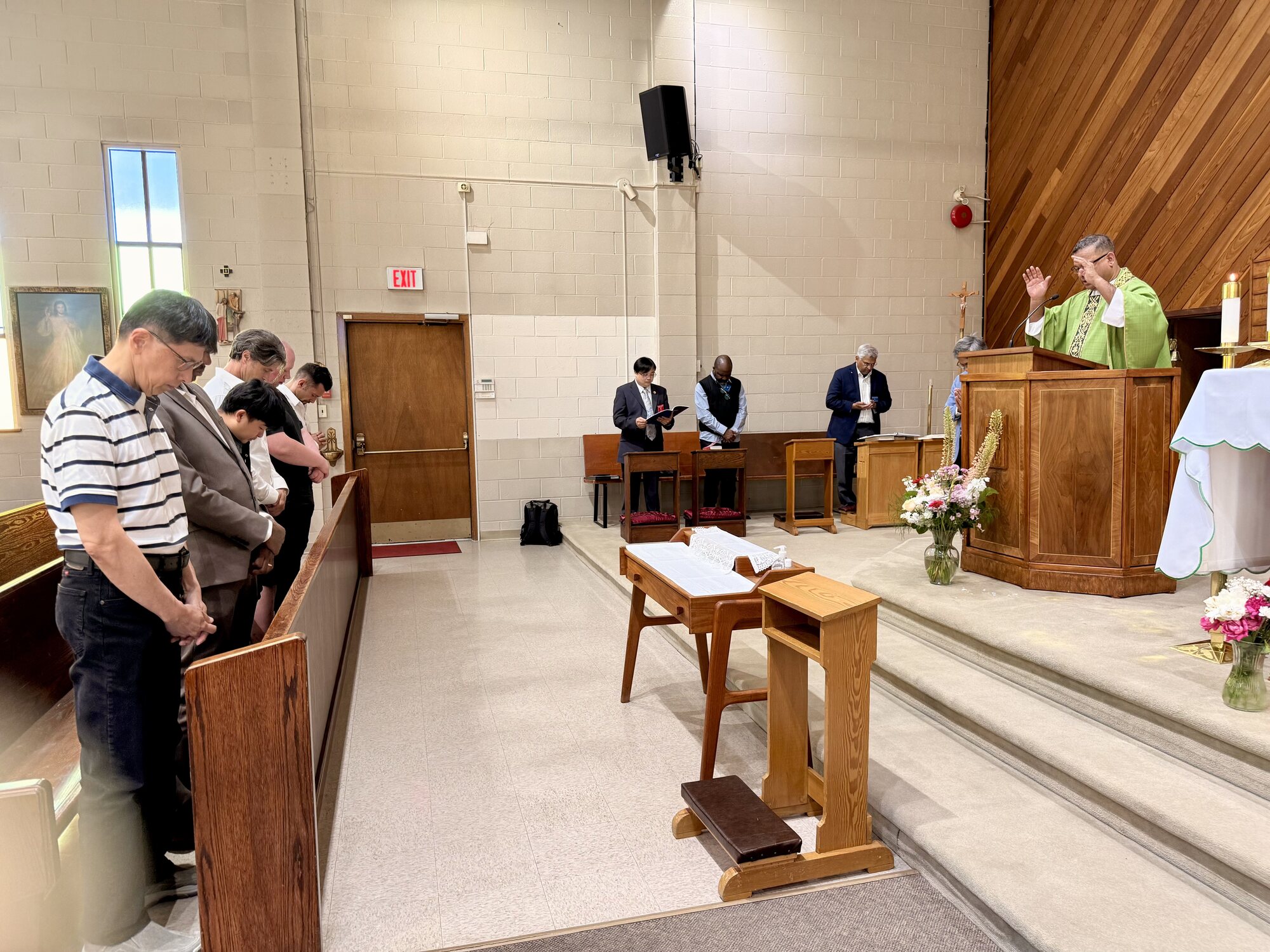 Candidates standing together during the Exemplification ceremony