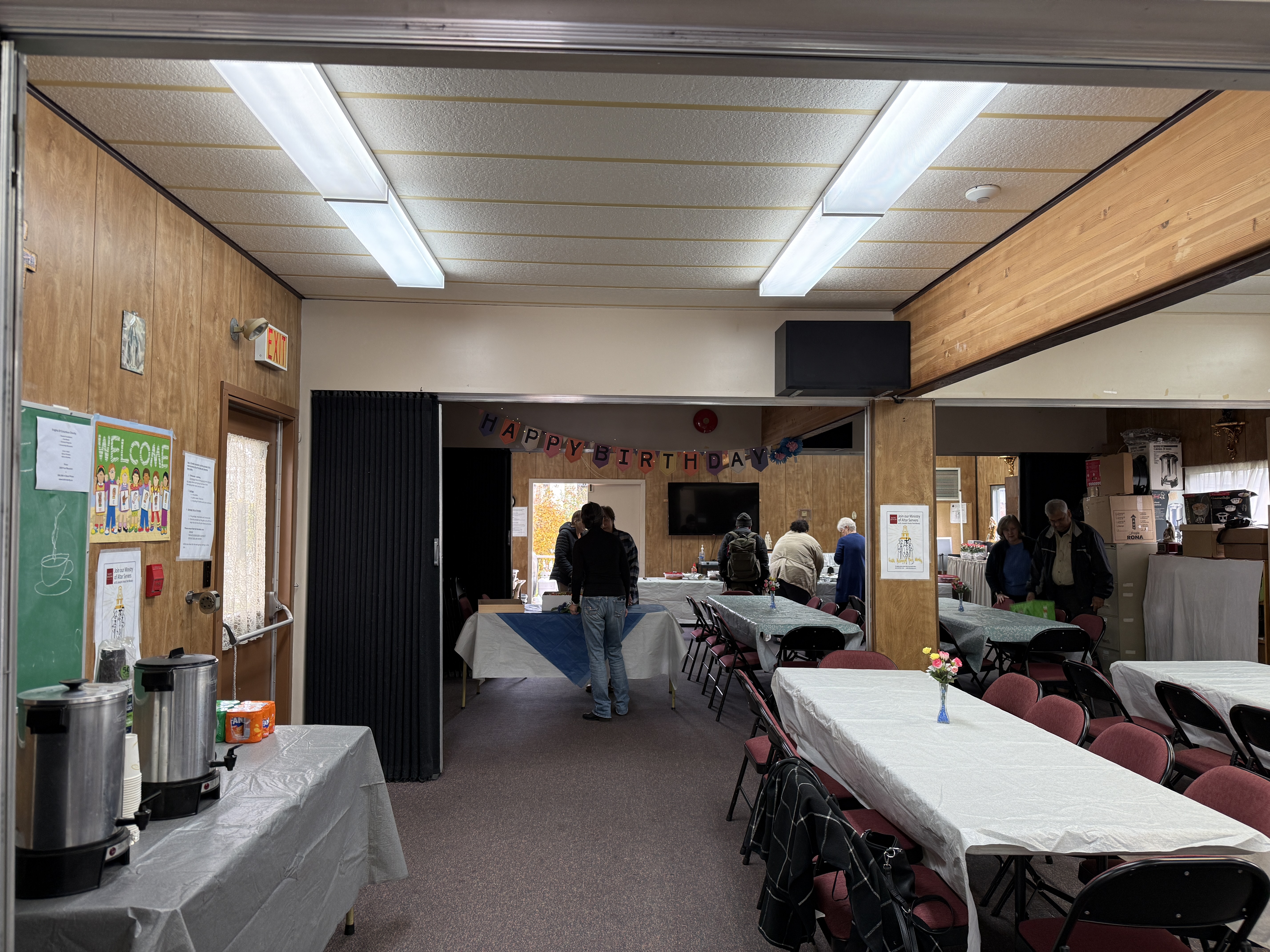 Setting up tables in the portable