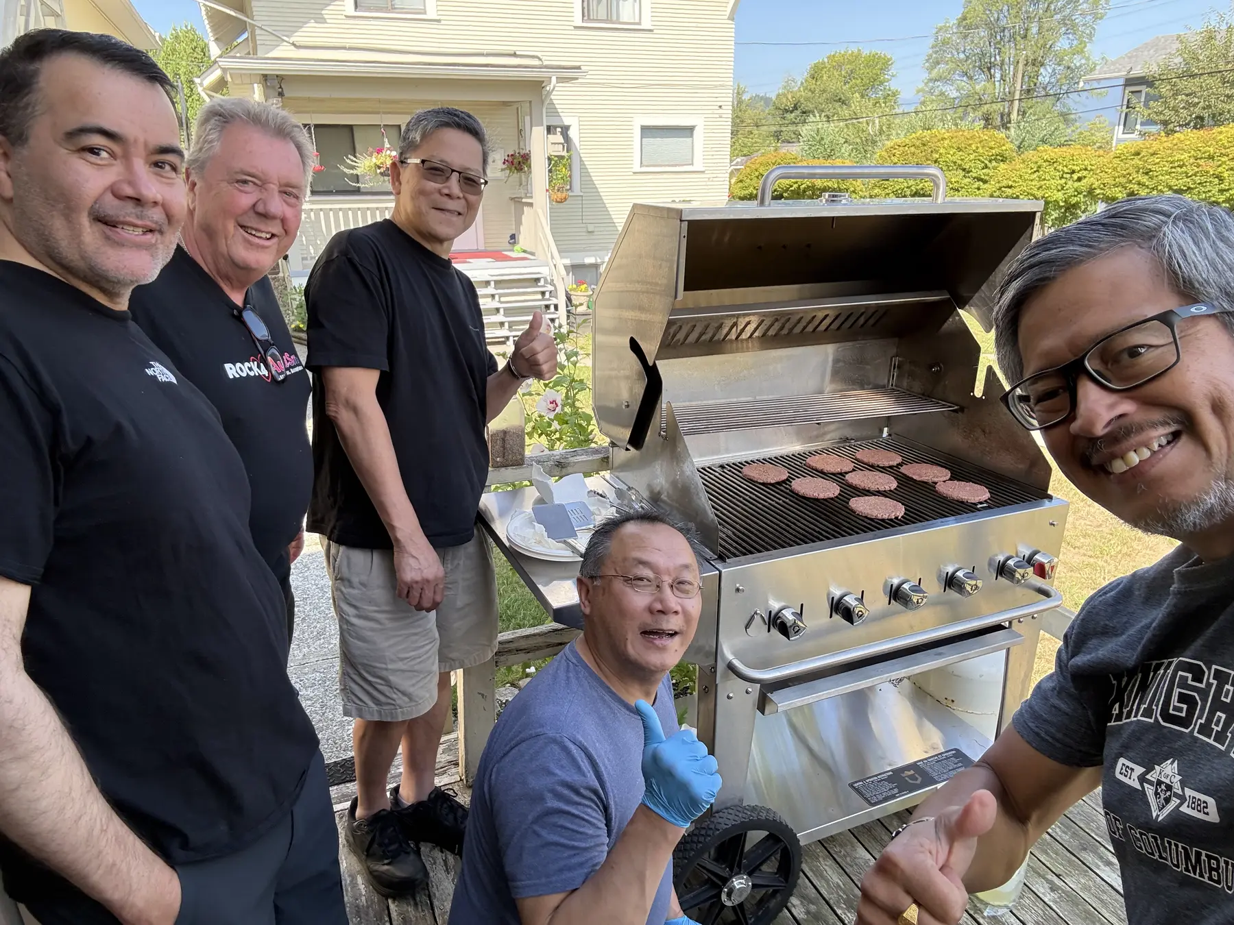 Knights and family members gathered for a BBQ brunch at St. Joseph Parish